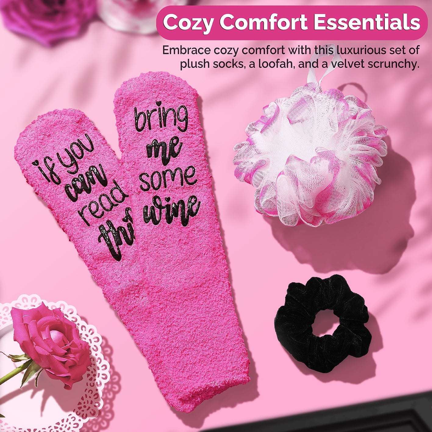 Birthday Gifts for Women, Happy Birthday Gifts Box for Mom Her Girlfriend Sister Wife Grandma Bestie Bff, Pink Self Care Gifts Unique Get Well Gifts Relaxing Spa Gift Basket Set, Mothers Day Gifts