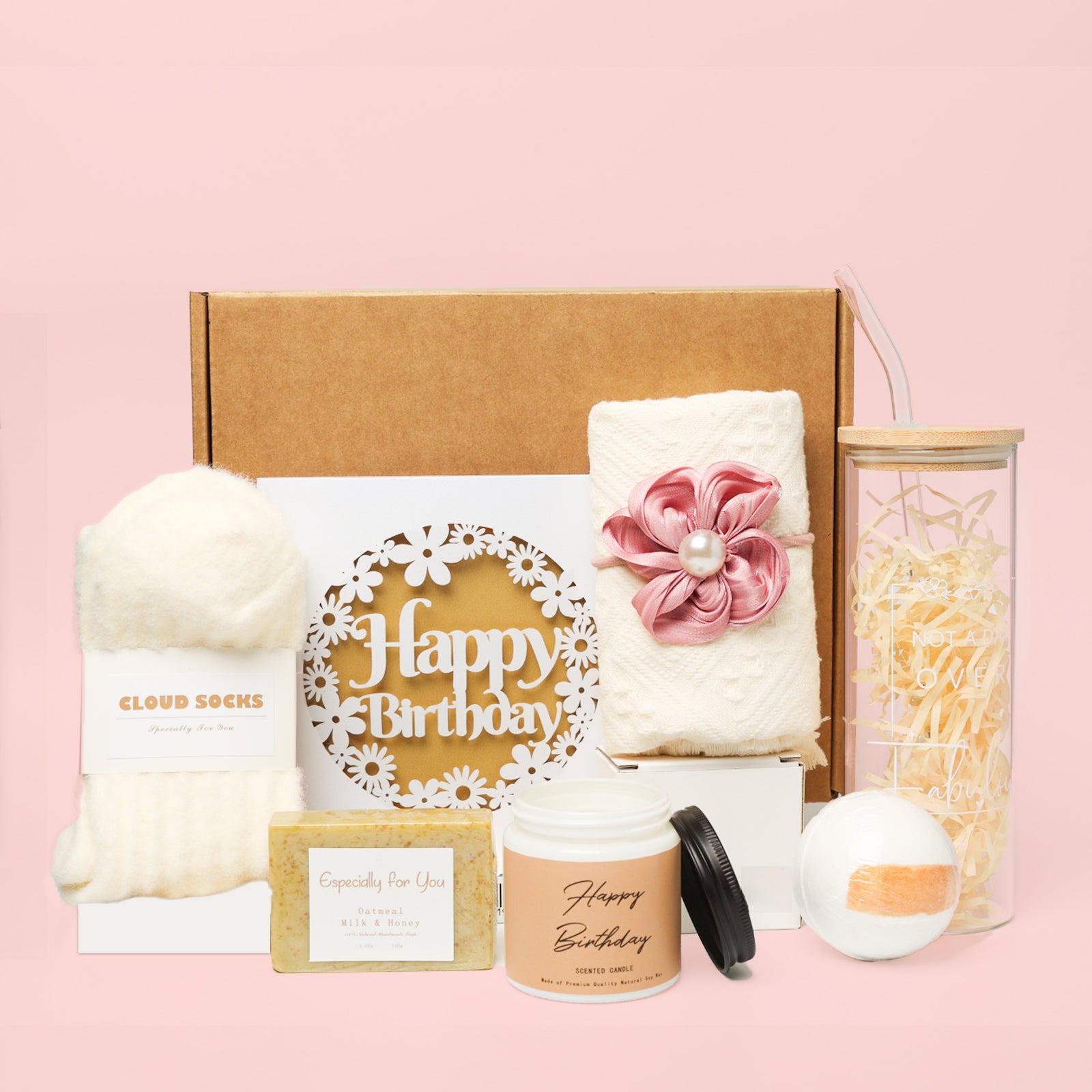 Gifts for Her, Birthday Gifts for Women, Happy Birthday Gift Set for Sister, Unique Gift Baskets for Mom, Funny Gift Ideas, gift Box for Wife Best Friends Daughter Coworkers Aunt Teacher