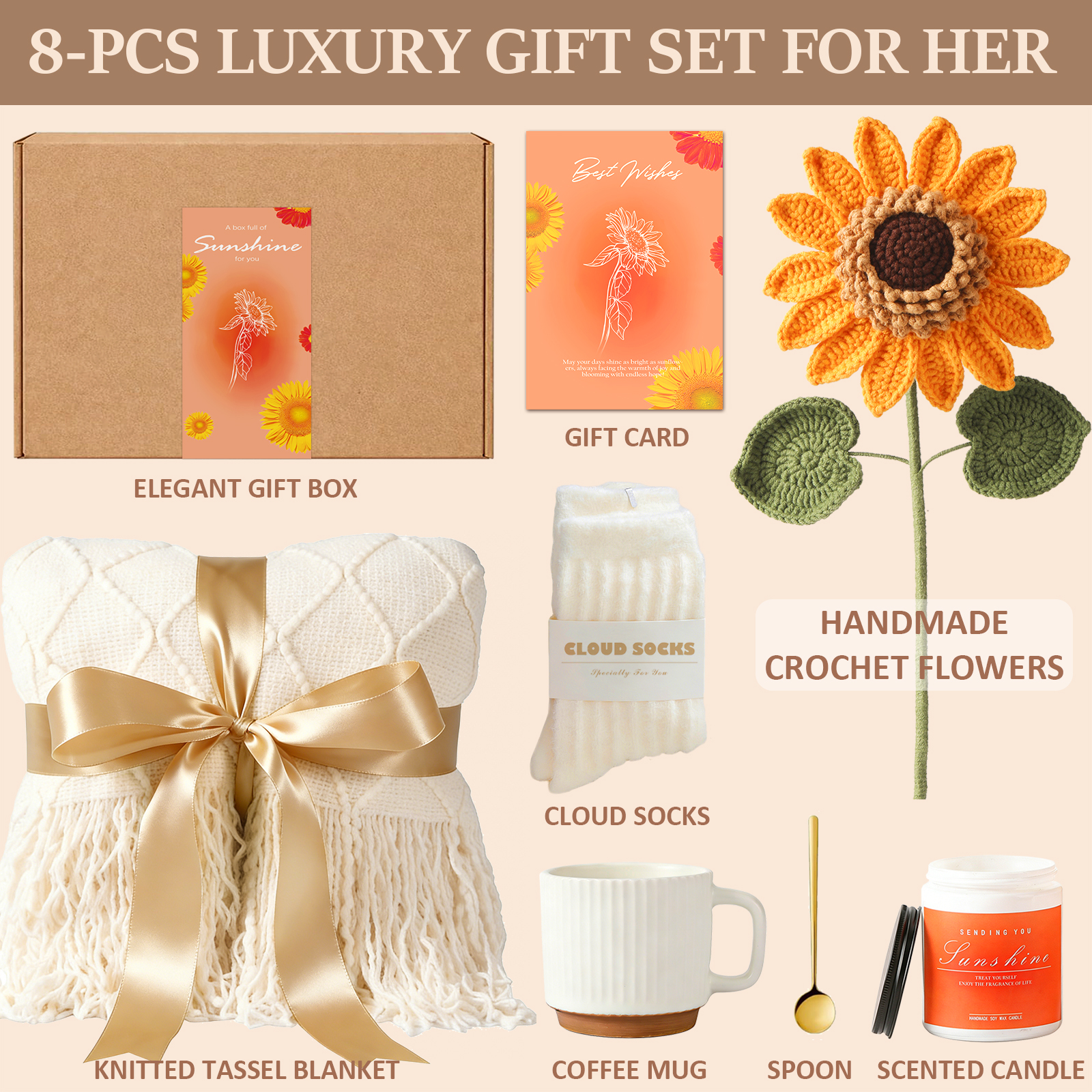 What is included in a sunflower gift box
