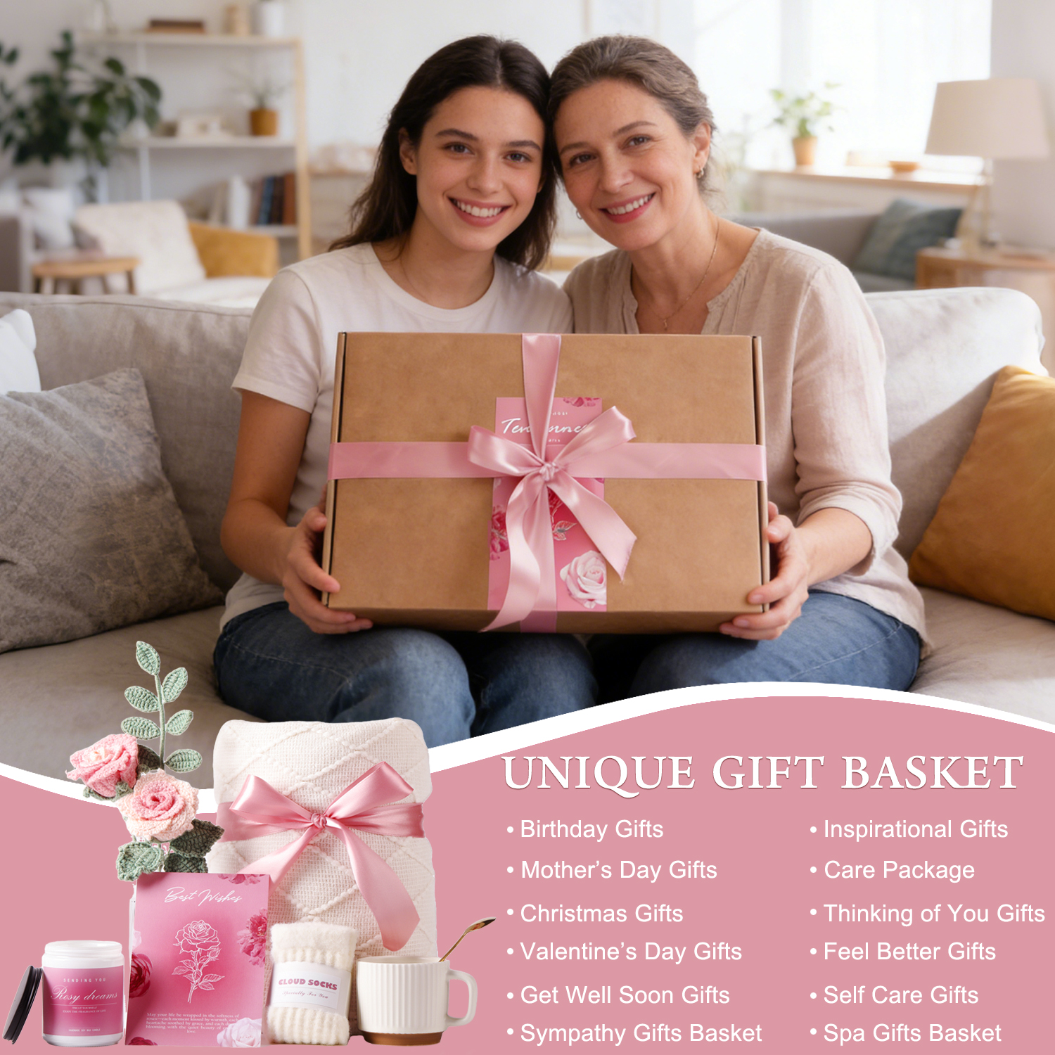 Rose comfort gift alternative for a friend who needs a pick-me-up